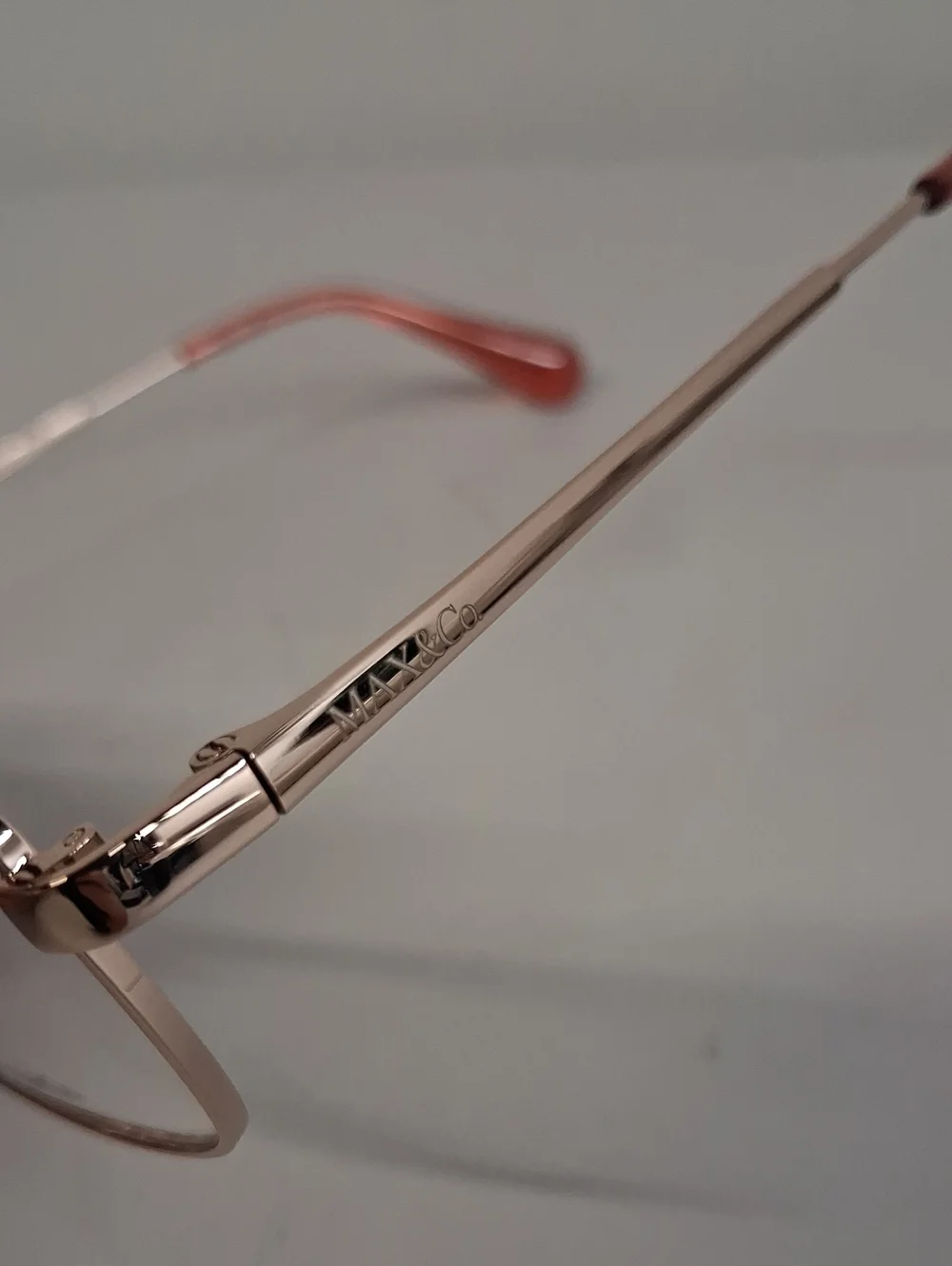 NWOT Rxable Women's Max & Co. MO5056 028 Rose Gold Rectangle Eyeglass Frames